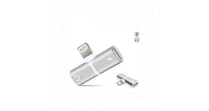 ADAPTADOR / DIVISOR LIGHTNING 8P P/ FONE DE OUVIDO E CARREGADOR.