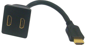 ADAPTADOR HDMI 1 MACHO HDMI X 2 FÊMEAS HDMI