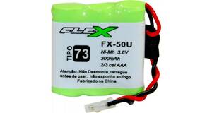 BATERIA TELEFONE SEM FIO 300MAH 3,6V FX-50U - 3X 2/3AAA FLEX