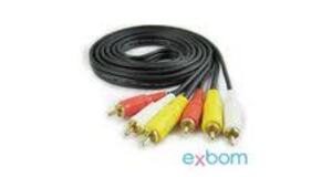 CABO DE AUDIO E VIDEO 3 RCA MACHO X 3 RCA MACHO C/ 1,50M CBX-V3RCA15 EXBOM - 0385 / ECENS - EC-011003