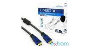 CABO HDMI 1.4 C/ 3,0M 15 PINOS C/ FILTRO E MALHA CBX-H30CM (BLISTER) EXBOM - 0119