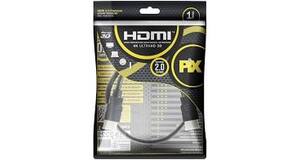 CABO HDMI 2.0 C/ 1,50M 19 1 PINOS 4K (PLASTICO) S/ FILTRO FY - 0507