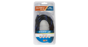 CABO HDMI 2.0 C/ 2,0M 19 PINOS 3D / 4K ULTRAHD C/ MALHA TEXTIL (BLISTER) B-MAX - BM8678