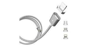 CABO USB MAGNÉTICO 3X1 IPHONE, V8,TIPO C