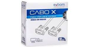 CABO VGA HD15M X HD15M C/ FILTRO 10,0M CBX-MVGA100 (CAIXA) EXBOM - 1250