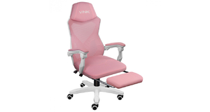 CADEIRA GAMER ROCKET BRANCA COM ROSA - CGR10BRS