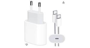 CARREGADOR IPHONE 15 35W TURBO USB-C FONTE+CABO PARALELO