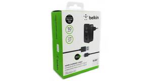 CARREGADOR PRETO BELKIN DUPLO USB V8 10W