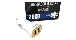 CARREGADOR VEICULAR C/ 2 PORTAS USB 5V 2A SHINKA- SH-145-V