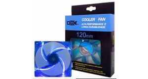 COOLER FAN 120MM X 120MM LED AZUL DEX - DX-12F