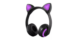 FONE DE OUVIDO BLUETOOTH ORELHA DE GATO COM LED HEADFONE