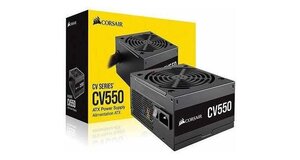 FONTE ATX CV550 550W COM CABO PFC ATIVO 80 PLUS BRONZE PRETO CORSAIR