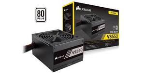 FONTE DE ALIMENTACAO CORSAIR VS550 ATX 550W 80PLUS WHITE PFC C/CABO CP-9020171-BR