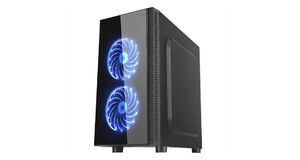 GABINETE GAMER K-MEX CG-01RA NARNIA I 2 FANS 15LEDS AZUL USB 3.0 FRENTE/LATERAL VIDRO FUME S/FONTE