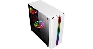 GABINETE GAMER K-MEX CG-02QI BIFROST FRONTAL FITA LED RGB USB 3.0/2.0 LAT. FULL ACRILICO S/FONTE