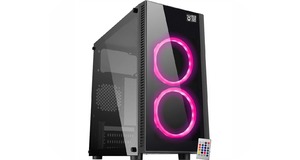 GABINETE GAMER K-MEX CG-02RA NARNIA II 2 FANS RING LED 5 CORES FRONTAL USB 3.0/2.0 FRENTE/LATERAL VIDRO FUME S/FONTE