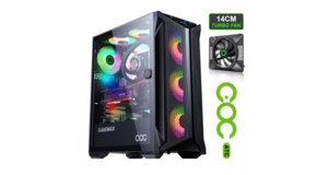 GABINETE GAMER MICRO ATX/ ATX/ ITX/ E-ATX SEM FONTEBRUFEN C1 PRETO GAMEMAX