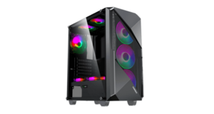 GABINETE GAMER MICRO ATX/ ATX/ ITX SEM FONTE REVOLT PRETO GAMEMAXX