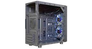 GABINETE GAMER PAINEL E LATERAL VIDRO FUMÊ TRANSPARENTE 2 FAN LED AZUL NARNIA I K-MEX CG-01RA