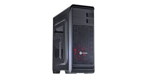 GABINETE GAMER VINIK HUNTER 2 BAIAS PRETO 1 FAN LED VERMELHO USB3.0 LAT. ACRILICO S/FONTE