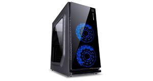 GABINETE VX CRATER PRETO C/ LED AZUL