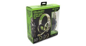 HEADSET GAMER CAMUFLADO CARAMELO/AZUL/PRETO - RECRUTA PX1