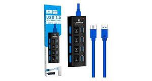 HUB USB 3.0 4PTA PORTATIL C/CHAVE LEY201