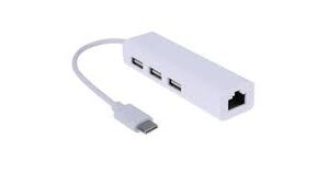 HUB USB TYP C COM 3 PORTA USB 1 PORTA RJ45