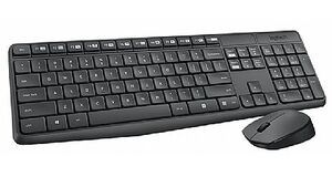 KIT TECLADO E MOUSE LOGITECH WIRELESS MK235 PRETO