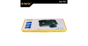 KIT TECLADO MOUSE GAMER SEM FIO WIRELESS 1600 DPI BMAX