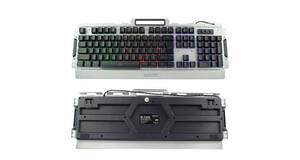 KIT TECLADO SEMI MECÂNICO MOUSE GAMER USB ABNT2 ILUMINADO LED RGB METAL EXBOM BK-G3000 PRATA