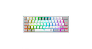 TECLADO GAMER REDRAGON FIZZ K617 RGB SWITCH VERMELHO LAYOUT 60 - BRANCO CINZA