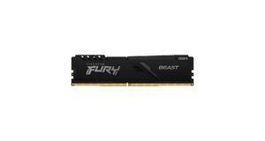 MEMÓRIA KINGSTON FURY BEAST, 8GB, 2666MHZ, DDR4, CL16, PRETO -