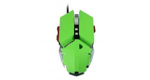 MOUSE GAMER GAMEMAX GX9 MECANICO METAL 4000DPI 10 BOTOES USB VERDE