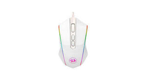 MOUSE GAMER REDRAGON MEMEANLION LUNAR WHITE RGB 10000DPI, M710W-RGB