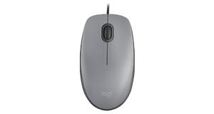 MOUSE LOGITECH M110 SILENT CLIQUE SILENCIOSO USB CINZA