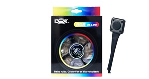 PEÇAS COOLER FAN 12X12 21-LED RGB DX-12R 18 CORES