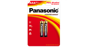 PILHA ALCALINA AAA COM 2 LR03XAB/2B192 PANASONIC