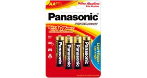 PILHA PANASONIC AA ALCALINA LR06 (CAR/6)