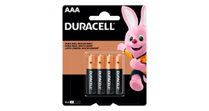 PILHAS ALCALINAS AAA BLISTER COM 4 UNI DURACELL