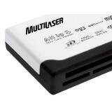 Leitor de Cartao Multilaser Externo 46x1 Preto/Branco USB AC076