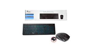 TECLADO E MOUSE SEM FIO WI-FI KNUP KP-2012