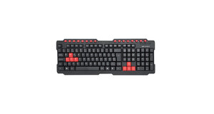 TECLADO GAMER C3TECH KG-10BK MULTIMIDIA PRETO/VERMELHO USB