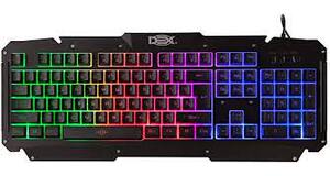 TECLADO GAMER DE METAL SEMI MECANICO ILUMINADO USB C/ FIO DEX - LTK-025