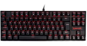 TECLADO MECÂNICO GAMER REDRAGON KUMARA K552-KR SP VERMELHO SWITCH