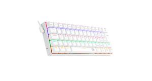 TECLADO MECÂNICO GAMER REDRAGON LAKSHMI LUNAR WHITE, RAINBOW, SWITCH BLUE, LAYOUT 60, ABNT2, BRANCO - K606W-R (PT-BLUE