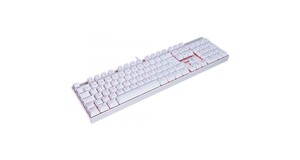 TECLADO MECANICO GAMER REDRAGON MITRA LUNAR WHITE (LED VERMELHO/SWITCH OUTEMU BROWN/ANTI-GHOSTING/ABNT2) - BRANCO