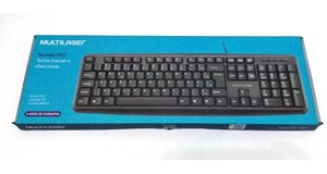 TECLADO MULTILASER BASICO PS2 SLIM PRETO T C225 -