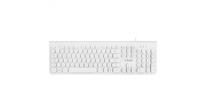 TECLADO MULTIMIDIA USB DYNAMIC CIRCLE ABNT2 TECLAS REDONDAS CABO USB 1.8M BRANCO - DC110B